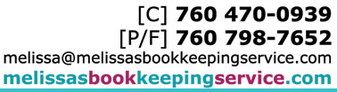Melissa's Bookkeeping Service Contact Info
